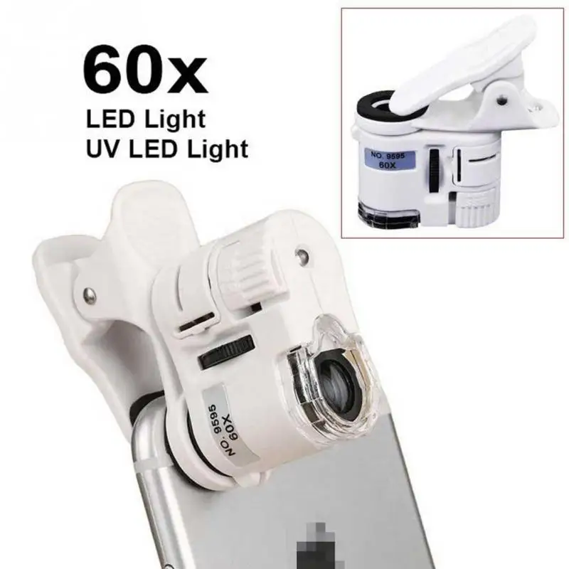 60X LED Lighted Loupe Microscope Cell Phone Magnifier Camera Clip Portable For SmartPhone
60X LED Lighted Loupe Microscope Cell Phone Magnifier Camera Clip Portable For SmartPhone