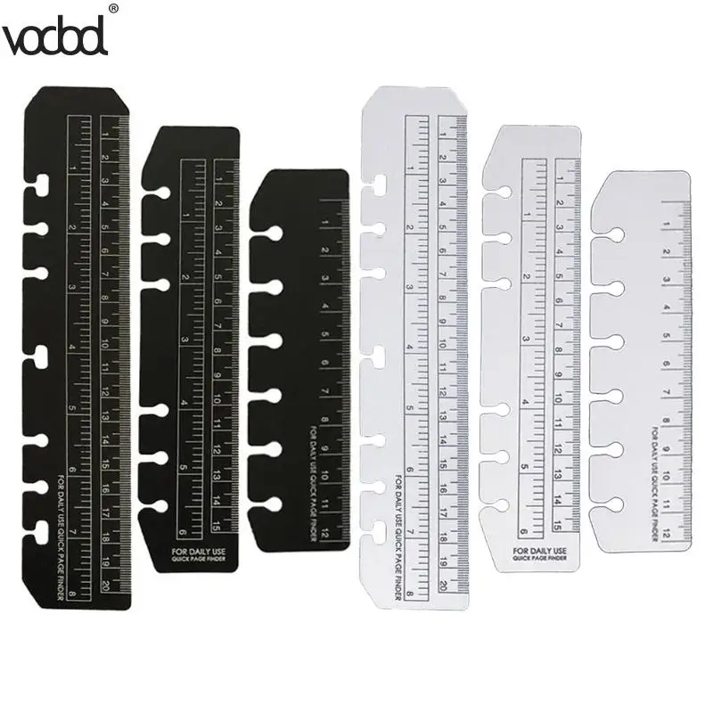 PVC Separator A5 A6 A7 Bookmark Ruler 6 Holes Functional Creative DIY Binder Notebook Rulers Student School Office Stationery
PVC Separator A5 A6 A7 Bookmark Ruler 6 Holes Functional Creative DIY Binder Notebook Rulers Student School Office Stationery