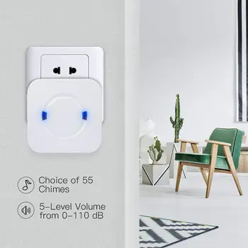 Indoor Smart Doorbell Receiver Waterproof Remote Control Digital Bell Receiver Plug-in and Play EU/US/EU Plug Multiple Chime
Indoor Smart Doorbell Receiver Waterproof Remote Control Digital Bell Receiver Plug-in and Play EU/US/EU Plug Multiple Chime