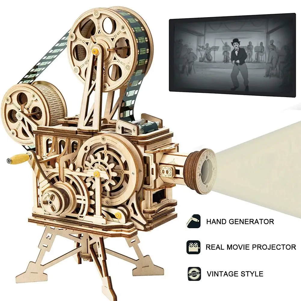 DIY Miniature Figurines Home Decor Vintage Movie Projector Assembly Model Handheld Film Vitascope Table Decoration Gift
DIY Miniature Figurines Home Decor Vintage Movie Projector Assembly Model Handheld Film Vitascope Table Decoration Gift