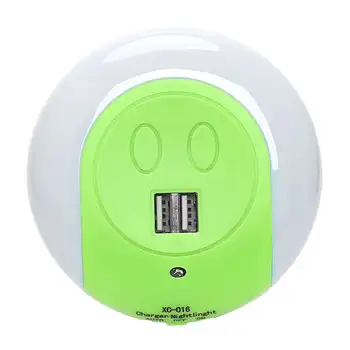 Novelty LED Night Light with 2 USB Port Light Sensor Plug Decoration Lamp for Bedroom Bedside Mobile Phone Charger Green
Novelty LED Night Light with 2 USB Port Light Sensor Plug Decoration Lamp for Bedroom Bedside Mobile Phone Charger Green