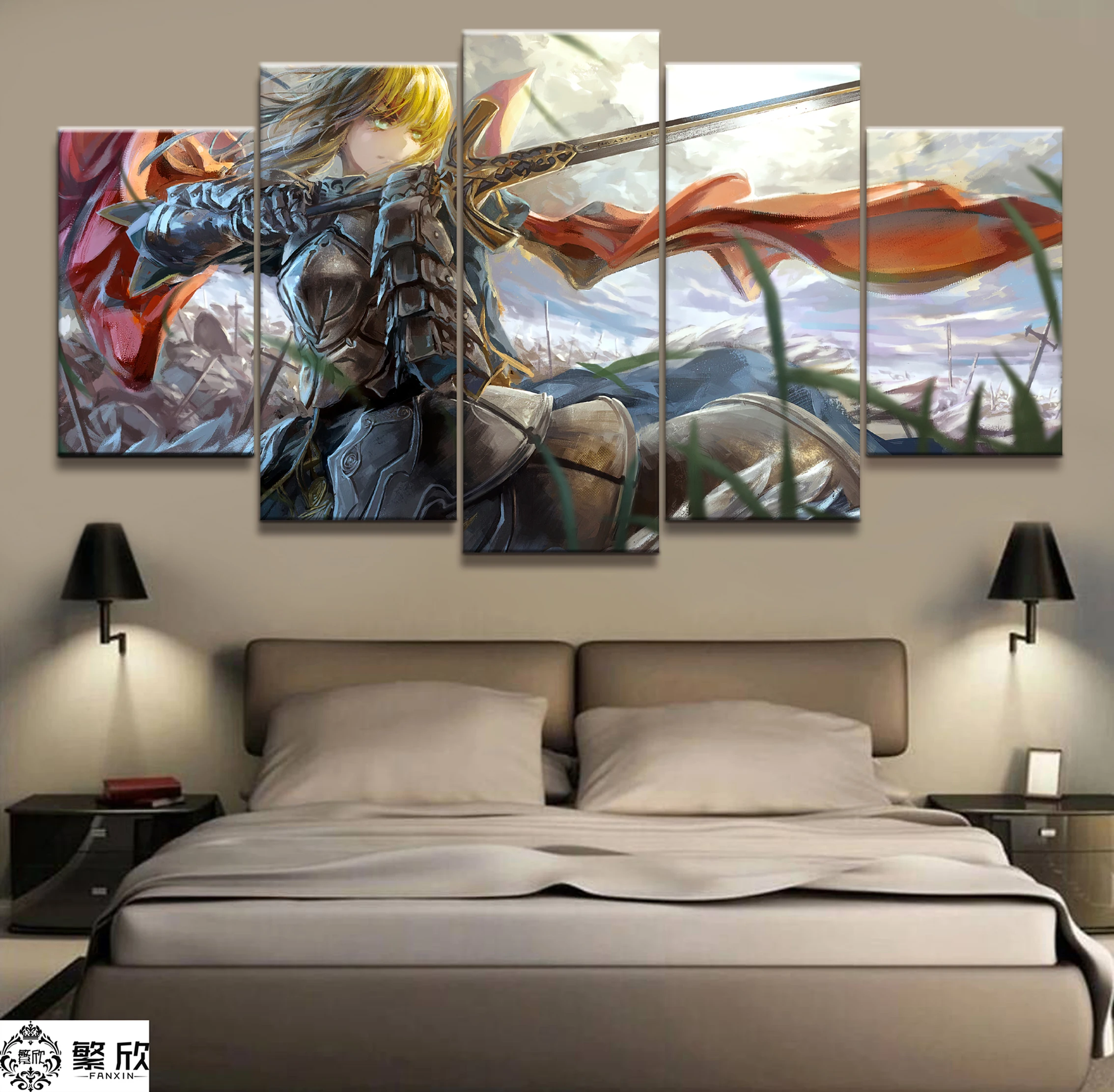 Home Decor Modular Canvas Picture 5 Piece Fate Stay Night Arthur Saber Animation Painting Poster Wall For Home Canvas Wholesale
Home Decor Modular Canvas Picture 5 Piece Fate Stay Night Arthur Saber Animation Painting Poster Wall For Home Canvas Wholesale