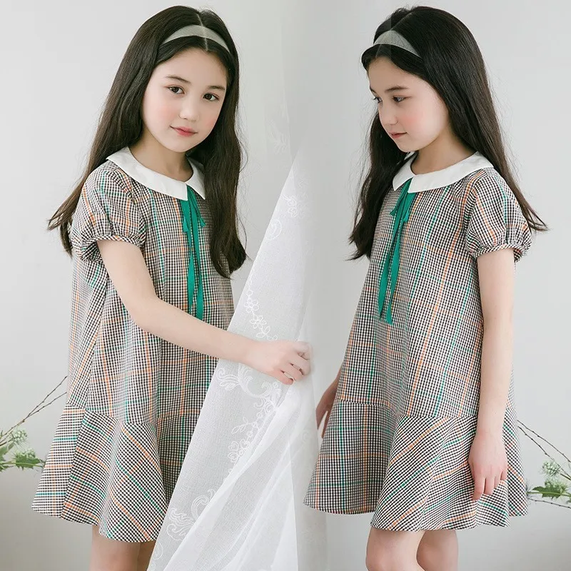 Summer 2019 Short Sleeve Plaid Ruffles Children Princess Dresses For Teenage Girls Cotton Casual Infant Party Dress Kids Clothes
Summer 2019 Short Sleeve Plaid Ruffles Children Princess Dresses For Teenage Girls Cotton Casual Infant Party Dress Kids Clothes