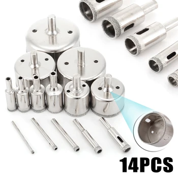 14pcs/set High Quality Diamond Coated Hole Saw Drill Bit Tool Set For Tiles Marble Glass 3mm-70mm
14pcs/set High Quality Diamond Coated Hole Saw Drill Bit Tool Set For Tiles Marble Glass 3mm-70mm