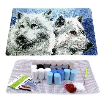 Wolf Brothers Latch Hook Rug Carpet Kit DIY Cross Stitch Thread Mat Needlework Yarn Cushion Embroidery Home Decor 50*30cm
Wolf Brothers Latch Hook Rug Carpet Kit DIY Cross Stitch Thread Mat Needlework Yarn Cushion Embroidery Home Decor 50*30cm