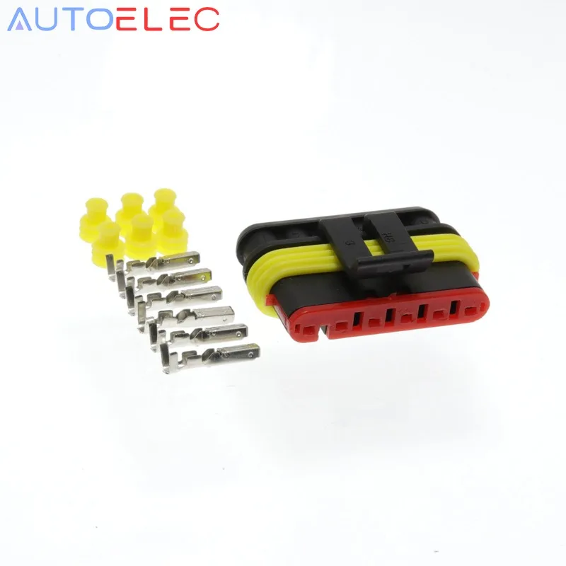 100 Kits 282090-1/DJ7061-1.5-21 6 Pin Way AMP Super Sealed Waterproof Connector Electrical Wire Connector Plug
100 Kits 282090-1/DJ7061-1.5-21 6 Pin Way AMP Super Sealed Waterproof Connector Electrical Wire Connector Plug