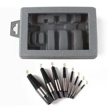 8pcs Damaged Screw Extractor Drill Bits Guide Set Screw Remover Tool Broken Speed Out Easy out Bolt Stud Stripped
8pcs Damaged Screw Extractor Drill Bits Guide Set Screw Remover Tool Broken Speed Out Easy out Bolt Stud Stripped