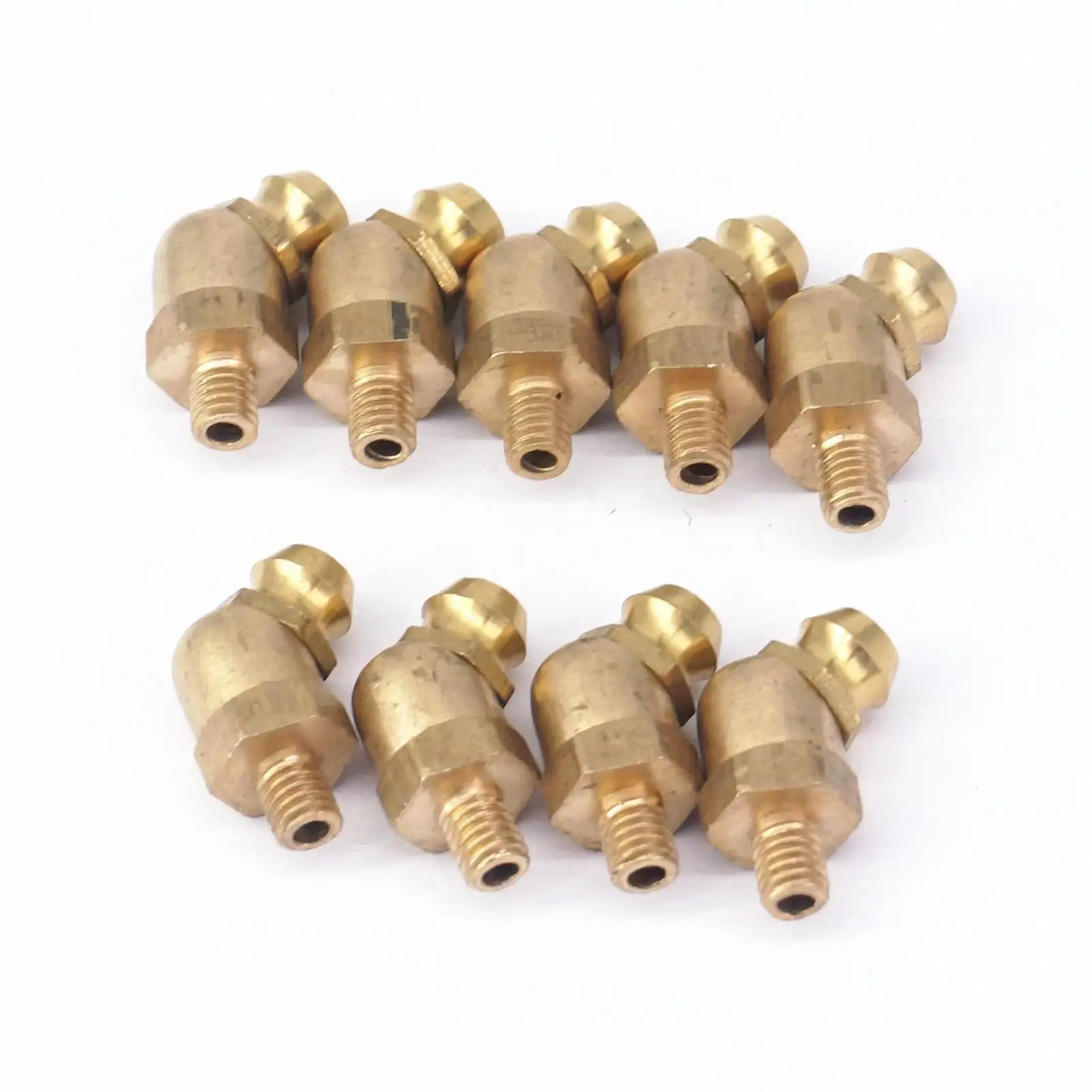 M6 x 0.75mm Metric Male 45 Degrees Brass Grease Zerk Nipple Fitting For Grease Gun Machine Tool Accessories
M6 x 0.75mm Metric Male 45 Degrees Brass Grease Zerk Nipple Fitting For Grease Gun Machine Tool Accessories