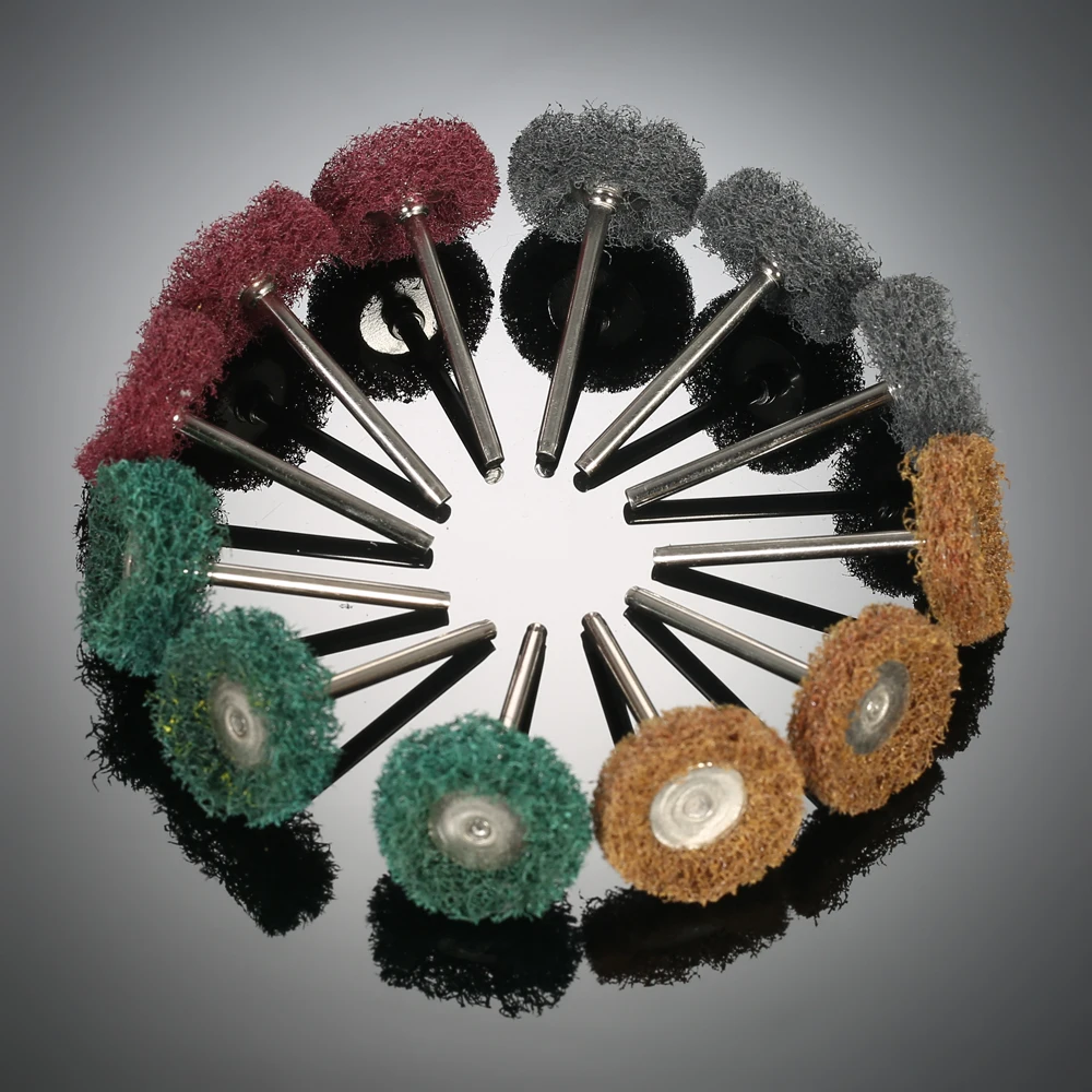 12PCS Mini Brush Scouring Pad Abrasive Wheel Nylon Fiber Grinding Sanding Head Buffing Polishing Wheel 1" 25mm Set For Dremel
12PCS Mini Brush Scouring Pad Abrasive Wheel Nylon Fiber Grinding Sanding Head Buffing Polishing Wheel 1" 25mm Set For Dremel