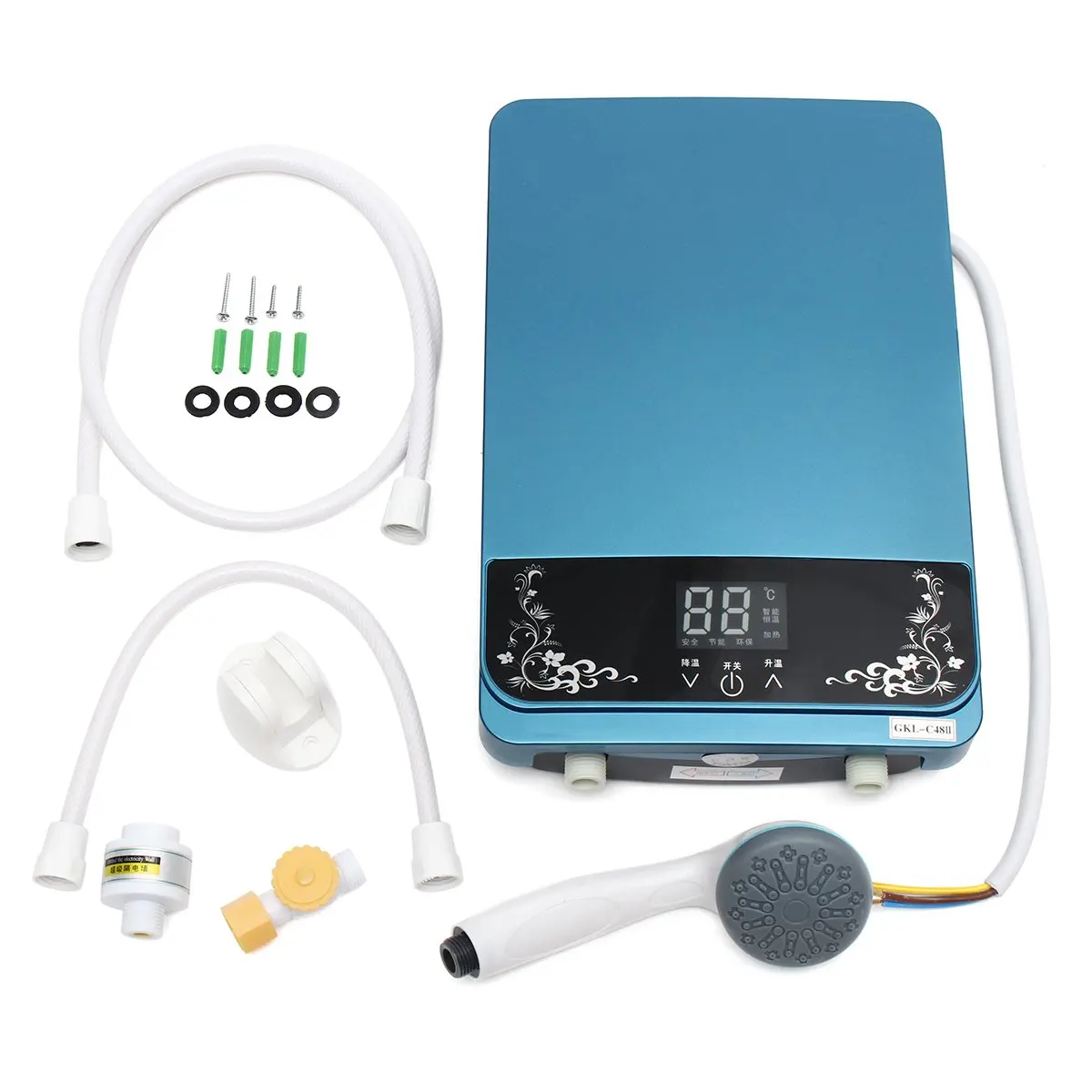 220V 4800W Instant Electric Water Heater Fast Heating Tools Home Bathroom Appliance Tankless Shower Hot Water System Set
220V 4800W Instant Electric Water Heater Fast Heating Tools Home Bathroom Appliance Tankless Shower Hot Water System Set