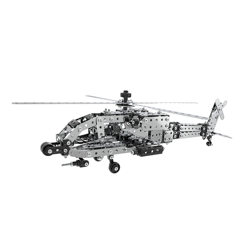 567Pcs Apache Helicopter Intelligent Construction Set 3D Stainless Steel Model Kit DIY Gift Model Building Educational Toys
567Pcs Apache Helicopter Intelligent Construction Set 3D Stainless Steel Model Kit DIY Gift Model Building Educational Toys
