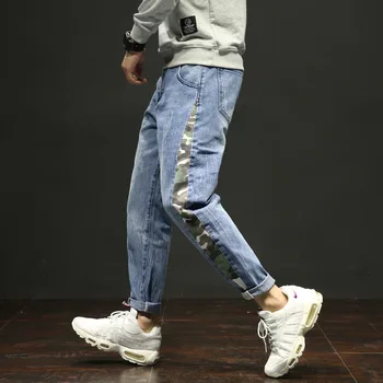 #2010 Side Stripe Patchwork Camouflage Big Size 40 Fashion Streetwear Jeans Joggers Pants Men Regular Fit Pencil Harem Jeans Man
#2010 Side Stripe Patchwork Camouflage Big Size 40 Fashion Streetwear Jeans Joggers Pants Men Regular Fit Pencil Harem Jeans Man