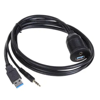1m USB 3.0 & 3.5mm Male to USB & AUX Female Extension Flush Mount Dashboard Cable Cord for Car/Boat/Trailer Dash Board Panel
1m USB 3.0 & 3.5mm Male to USB & AUX Female Extension Flush Mount Dashboard Cable Cord for Car/Boat/Trailer Dash Board Panel