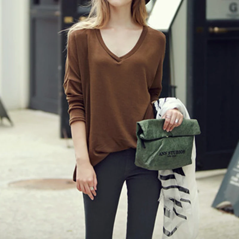 Plus Size 5XL Spring Pullover Baggy Blusa T-shirt Women Casual Full Sleeve Solid Color Shirt Loose Sexy V-Neck Elegant Party Top
Plus Size 5XL Spring Pullover Baggy Blusa T-shirt Women Casual Full Sleeve Solid Color Shirt Loose Sexy V-Neck Elegant Party Top