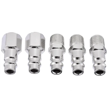 5pc 1/4" BSP Euro Air Line Hose Compressor Connector Male/Female Quick Release Couplers Set For Hardware Accessories 
5pc 1/4" BSP Euro Air Line Hose Compressor Connector Male/Female Quick Release Couplers Set For Hardware Accessories