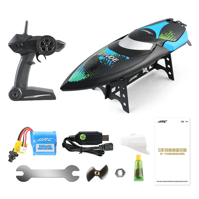 

JJRC S1 S2 S3 RC Boat Waterproof Turnover Reset Water Cooling 25km/H RC Boat Remote Control Racing Speedboat Air Ship Kids Gifts