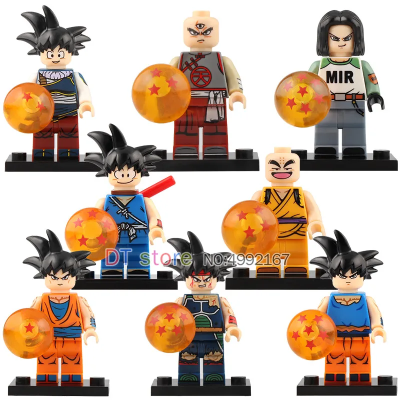 50Pcs/Lot Cartoon Anime Dragon Ball Goku Goten Gotenks Trunks Tien Kulin Legoed Building Blocks Toys For Children Gifts KT1009 
50Pcs/Lot Cartoon Anime Dragon Ball Goku Goten Gotenks Trunks Tien Kulin Legoed Building Blocks Toys For Children Gifts KT1009