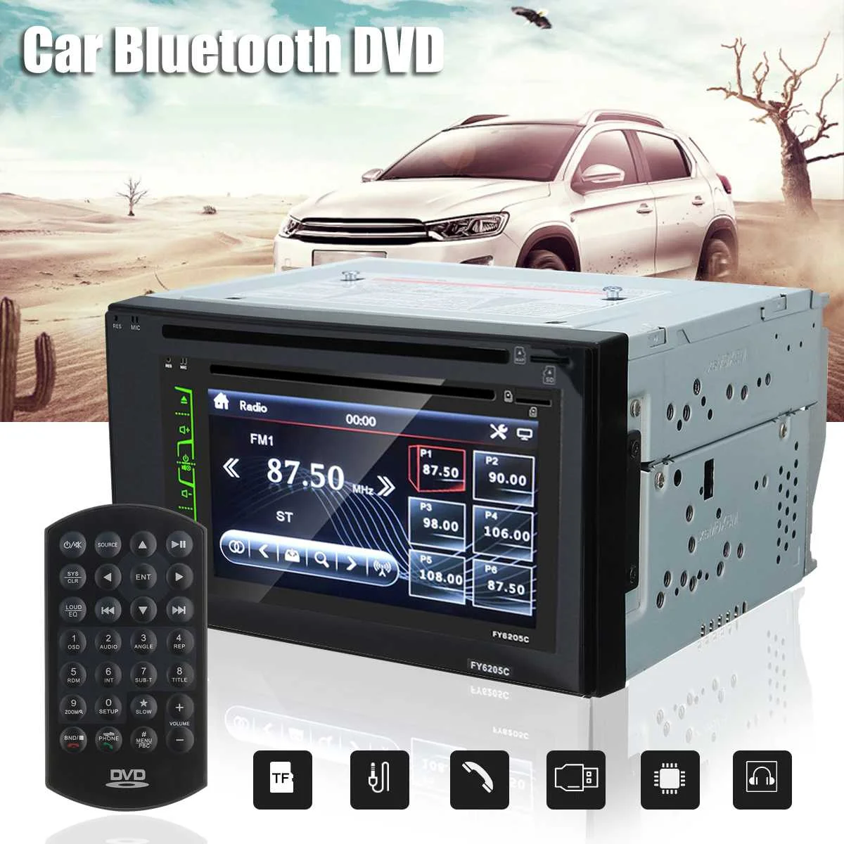 6.2 inch universal Car Radio Double 2 din Car DVD Player GPS Navigation In dash Car PC Stereo Head Unit video
6.2 inch universal Car Radio Double 2 din Car DVD Player GPS Navigation In dash Car PC Stereo Head Unit video