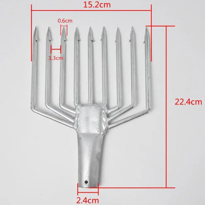 Fishing Spear Fishing Spear 9 Prong Spearhead Fork Harpoon Tip with Barbs Diving Spear Gun Head Fishing Tools Free Shipping
Fishing Spear Fishing Spear 9 Prong Spearhead Fork Harpoon Tip with Barbs Diving Spear Gun Head Fishing Tools Free Shipping