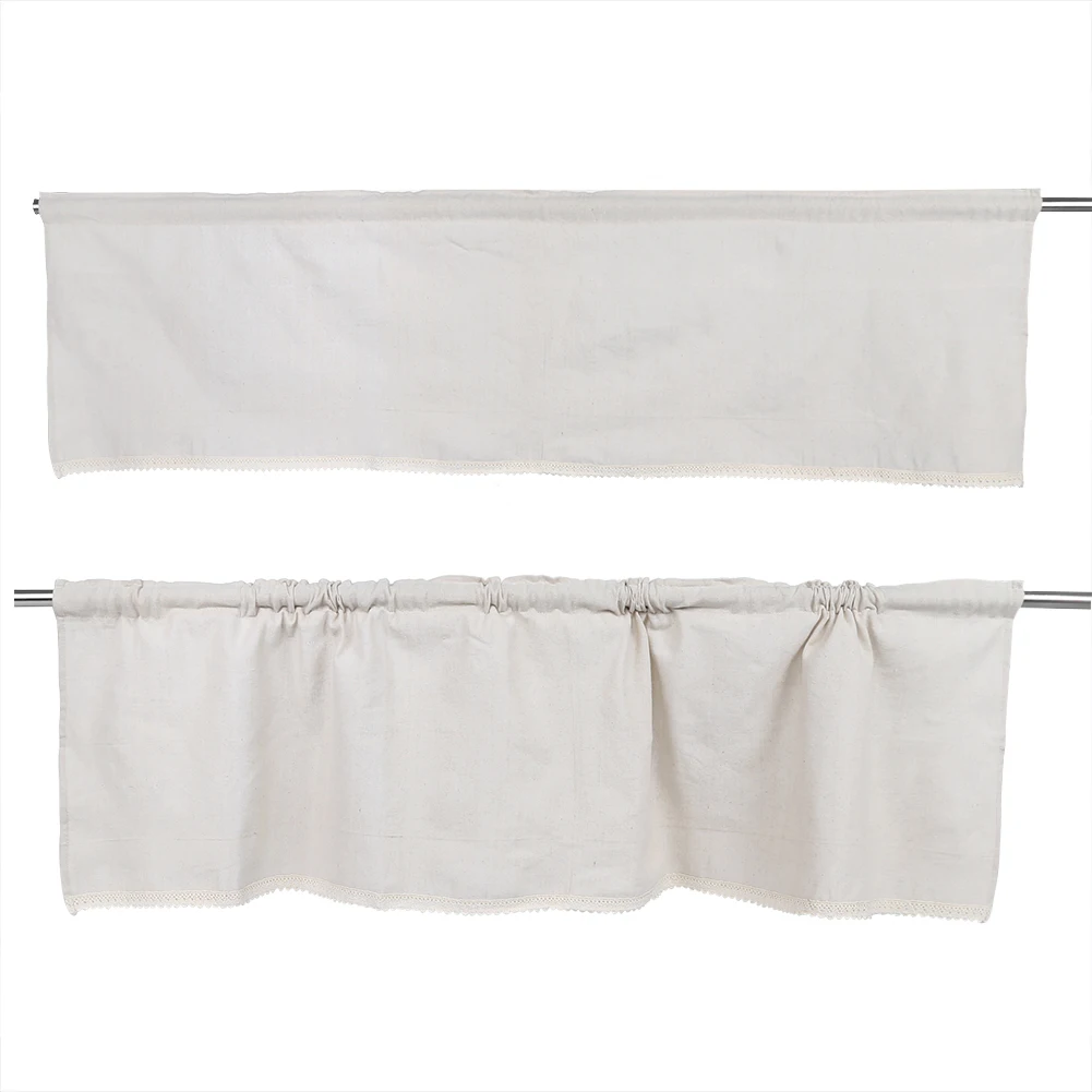 Cotton Linen Lace Short Curtain Half-curtain Decoration Window Valance Kitchen Cafe 40*135cm Shading Curtain for Kitchen Cabinet
Cotton Linen Lace Short Curtain Half-curtain Decoration Window Valance Kitchen Cafe 40*135cm Shading Curtain for Kitchen Cabinet