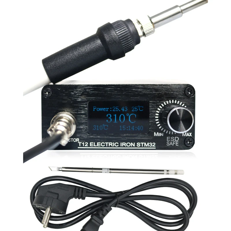 STM32-OLED 1.3 Inch T12 DIY Soldering Station T12-K Solder Iron Tips with Russian Korean English 108W
STM32-OLED 1.3 Inch T12 DIY Soldering Station T12-K Solder Iron Tips with Russian Korean English 108W