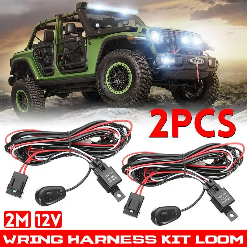 Wiring Harness LED Work Driving Light Wiring Harness Kit Daytime Running Work Light 2m Length 12V On Off Switch
Wiring Harness LED Work Driving Light Wiring Harness Kit Daytime Running Work Light 2m Length 12V On Off Switch