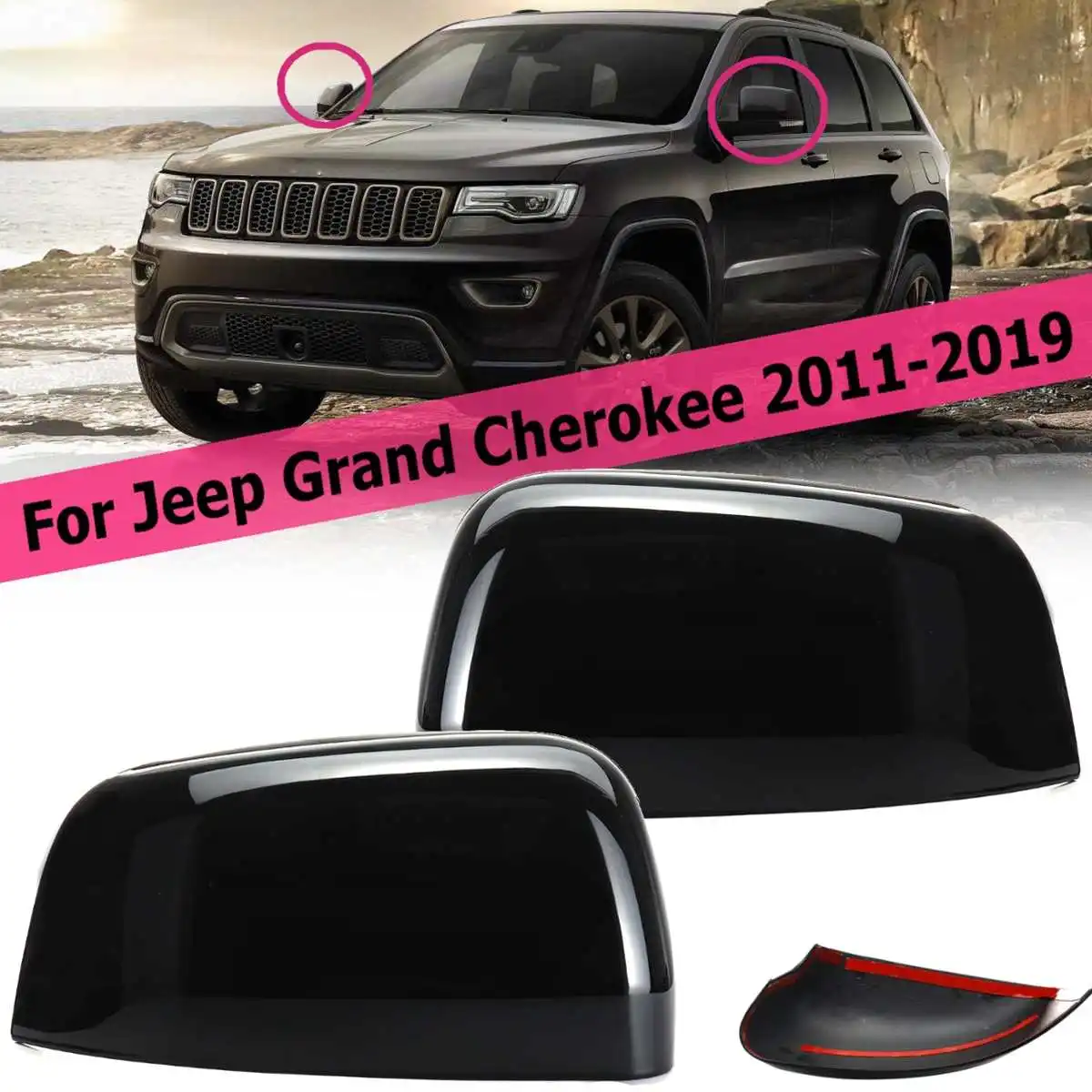 2Pcs Car Rearview Side Mirror Cover Cap For Jeep Grand Cherokee For Dodge Durango 2011-2019 Gloss Black Wing Mirror Styling
2Pcs Car Rearview Side Mirror Cover Cap For Jeep Grand Cherokee For Dodge Durango 2011-2019 Gloss Black Wing Mirror Styling
