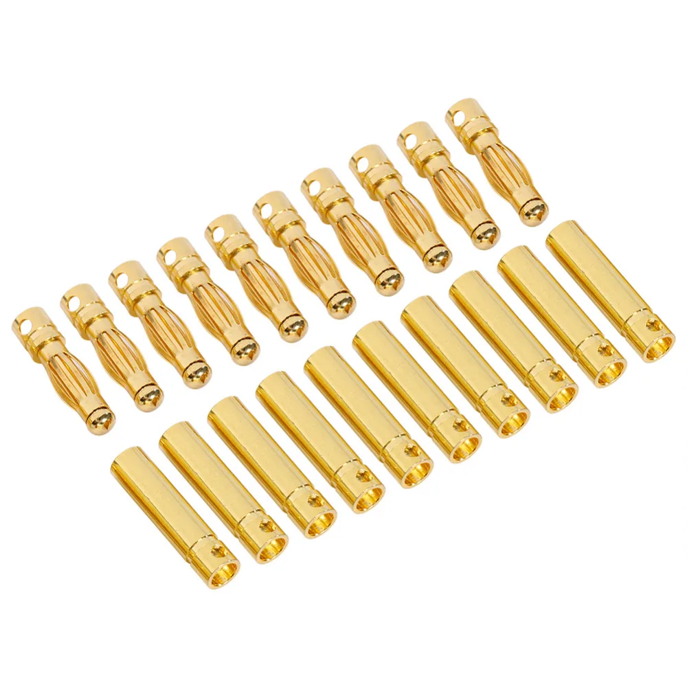 10 pair 4mm Banana Plugs Adapter+Shrink Tubing Gold Plated Bullet Connector High-Qulaity Adapter Plug Sets RC Parts for Battery
10 pair 4mm Banana Plugs Adapter+Shrink Tubing Gold Plated Bullet Connector High-Qulaity Adapter Plug Sets RC Parts for Battery