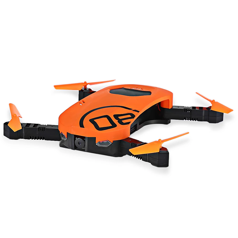 

W606 - 8 Foldable RC Selfie Drone Bright Orange BNF 2.4GHz 480P WiFi FPV Camera / G-Sensor Mode / Waypoints As Big As Smartphone