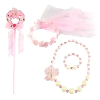 4pcs Princess Costume Sets Beautiful Wreath Veils Fairy Costume Set for Kids Flower Girls
4pcs Princess Costume Sets Beautiful Wreath Veils Fairy Costume Set for Kids Flower Girls