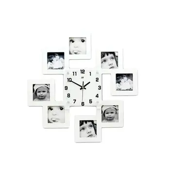 Creative Wooden Wall Clock with 8 Photo Frames Decorative Silent Hanging Clocks without Battery (White)
Creative Wooden Wall Clock with 8 Photo Frames Decorative Silent Hanging Clocks without Battery (White)