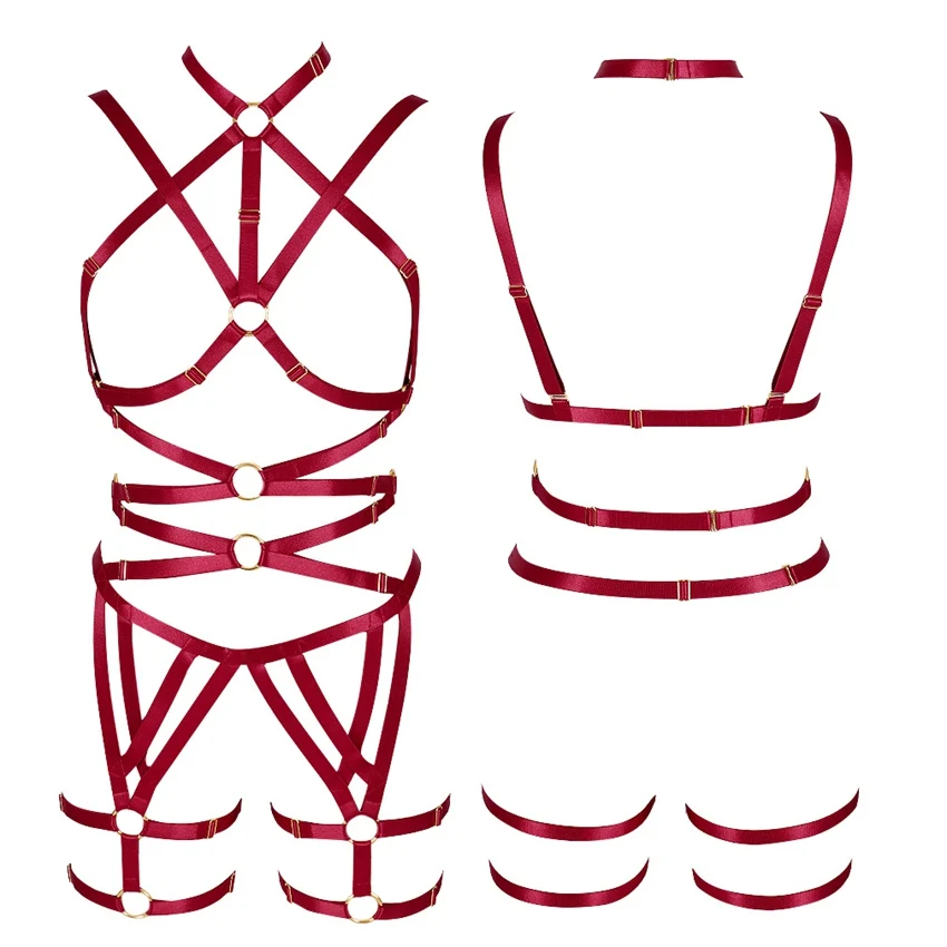Wine Red Body Harness Bra Women Strappy Tops Hollow Out Sexy Lingerie Set Plus Size Elastic Adjust Punk Goth Club Dance Rave
Wine Red Body Harness Bra Women Strappy Tops Hollow Out Sexy Lingerie Set Plus Size Elastic Adjust Punk Goth Club Dance Rave