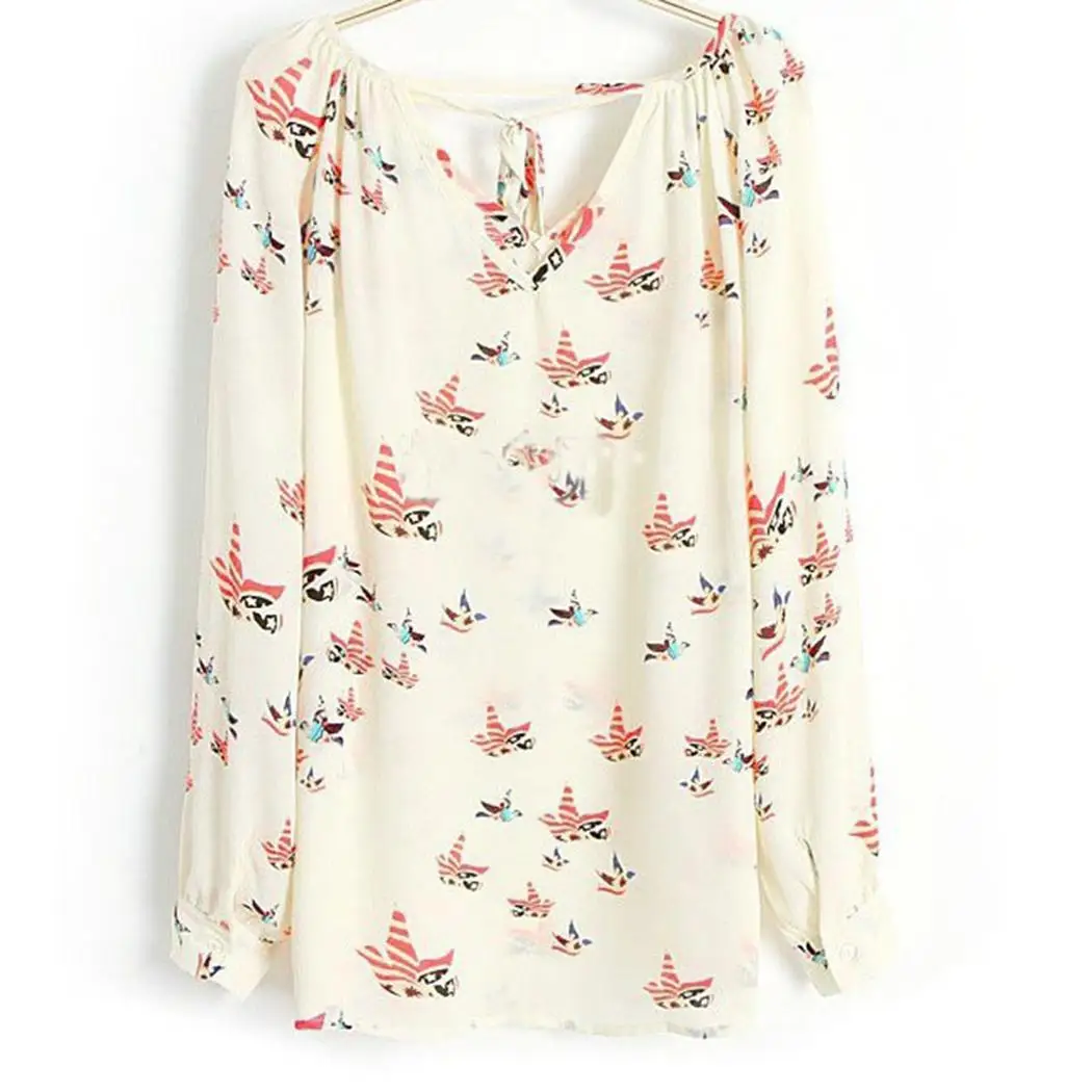 Women Casual V-neck Long Sleeve Drawstring Floral Pleated Print Blouse Tops Beige Summer, Autumn
Women Casual V-neck Long Sleeve Drawstring Floral Pleated Print Blouse Tops Beige Summer, Autumn