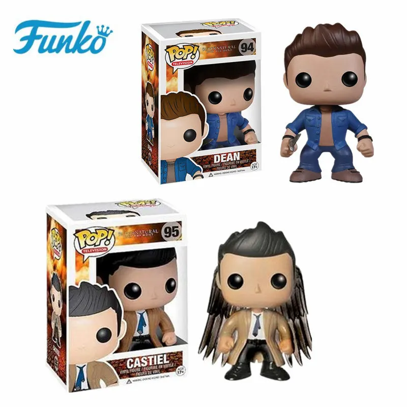 

Funko POP TV:Supernatural Character # 94 Dean Action & Figure Toys # 95 Castiel Vinyl Doll Collectible Model For Birthday Gift