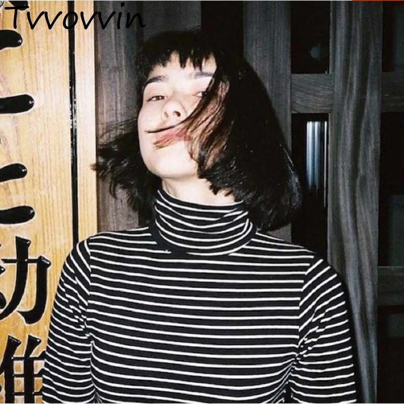 TVVOVVIN 2019 Spring New Korean Vintage Striped Full Sleeve Loose Casual Undershirts Turtleneck Womans Tops E340
TVVOVVIN 2019 Spring New Korean Vintage Striped Full Sleeve Loose Casual Undershirts Turtleneck Womans Tops E340