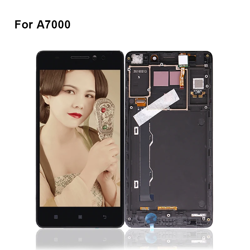 ЖК-дисплей для Lenovo A7000 сенсорный экран с рамкой ЖК-дигитайзер панель 5 дюймов