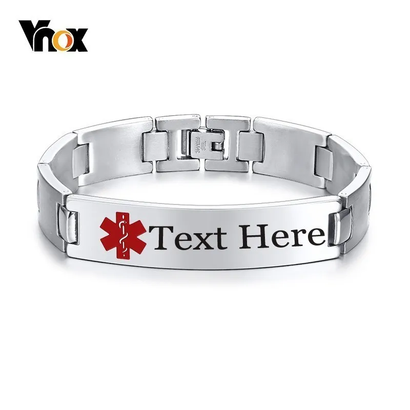 Vnox Free Engraving Stainless Steel Medical Alert ID Bracelets for Men Woman ICE Jewelry 8.07
Vnox Free Engraving Stainless Steel Medical Alert ID Bracelets for Men Woman ICE Jewelry 8.07
