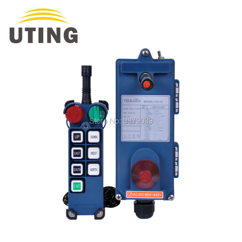 Crane Remote Control F28-6S Industrial Wireless Remoter Control (1 Transmitter 1 Receiver) for Crane
Crane Remote Control F28-6S Industrial Wireless Remoter Control (1 Transmitter 1 Receiver) for Crane