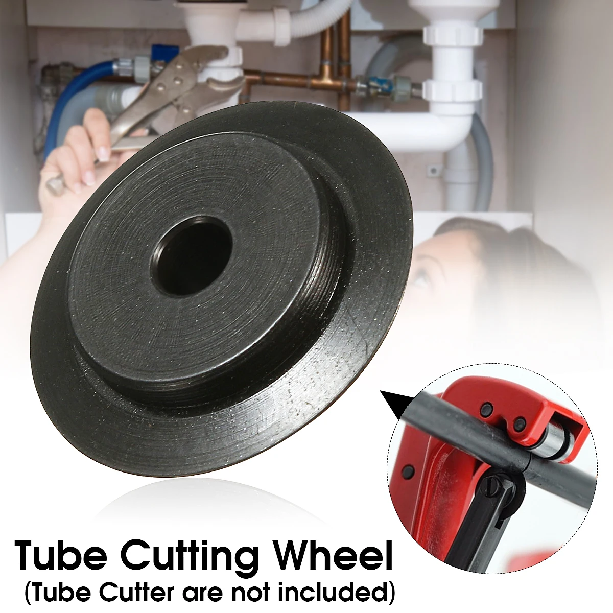 Replacement Spare Pipe Slice Blade Cutting Wheel Disc For 15mm/22mm Tube Cutter Black Bearing Steel Outer Diameter 1.6cm Scissor
Replacement Spare Pipe Slice Blade Cutting Wheel Disc For 15mm/22mm Tube Cutter Black Bearing Steel Outer Diameter 1.6cm Scissor