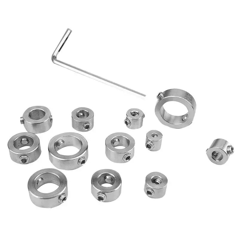 12Pcs/set 3-16mm Drill Depth Stop Collar Ring Positioner Drill Bit Spacing Ring Locator Stainless Steel Tools With Hex Wrench
12Pcs/set 3-16mm Drill Depth Stop Collar Ring Positioner Drill Bit Spacing Ring Locator Stainless Steel Tools With Hex Wrench