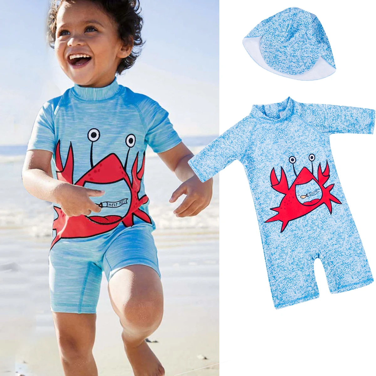 Baby Kids Boy Girl Swimsuit UV 50+ Summer Beach Swimwear Swimsuit Swimming Costume+Hat Sets 2-7Y
Baby Kids Boy Girl Swimsuit UV 50+ Summer Beach Swimwear Swimsuit Swimming Costume+Hat Sets 2-7Y