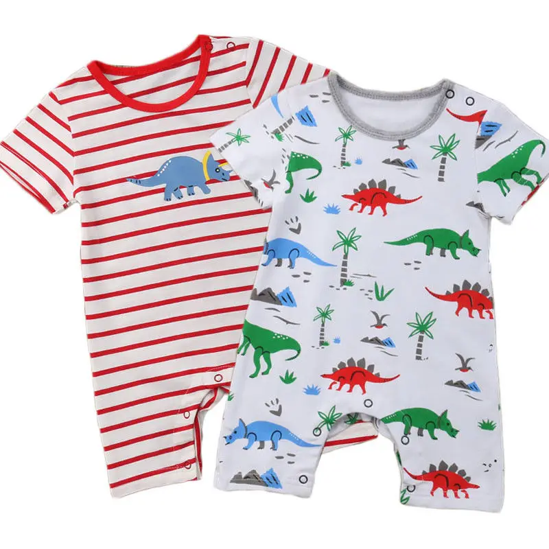 Фото Одежда для маленьких мальчиков и девочек с принтом динозавра - купить