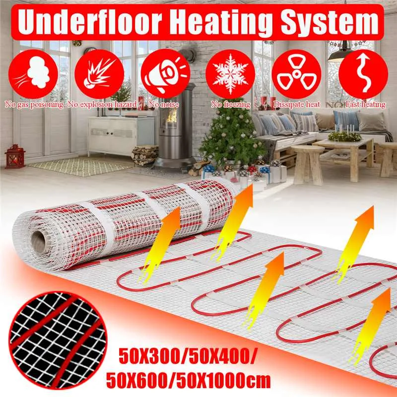4 SIZES 150w/m2 infrared floor heating mat twin conductor electric warm strand mat kits with thermostat
4 SIZES 150w/m2 infrared floor heating mat twin conductor electric warm strand mat kits with thermostat