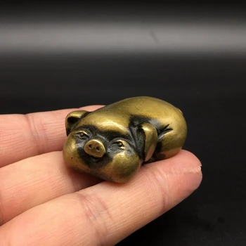 Collection Chinese Copper Carved Lovely Zodiac Animal Pig Exquisite Small Statue
Collection Chinese Copper Carved Lovely Zodiac Animal Pig Exquisite Small Statue