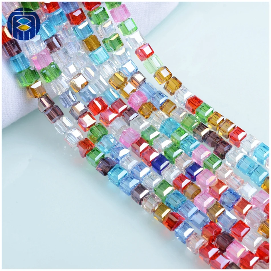 Wholesale Mixed Color Glass Crystal Cube Beads 4/6/8mm Faceted Square Shape Beads for Jewelry Making
Wholesale Mixed Color Glass Crystal Cube Beads 4/6/8mm Faceted Square Shape Beads for Jewelry Making