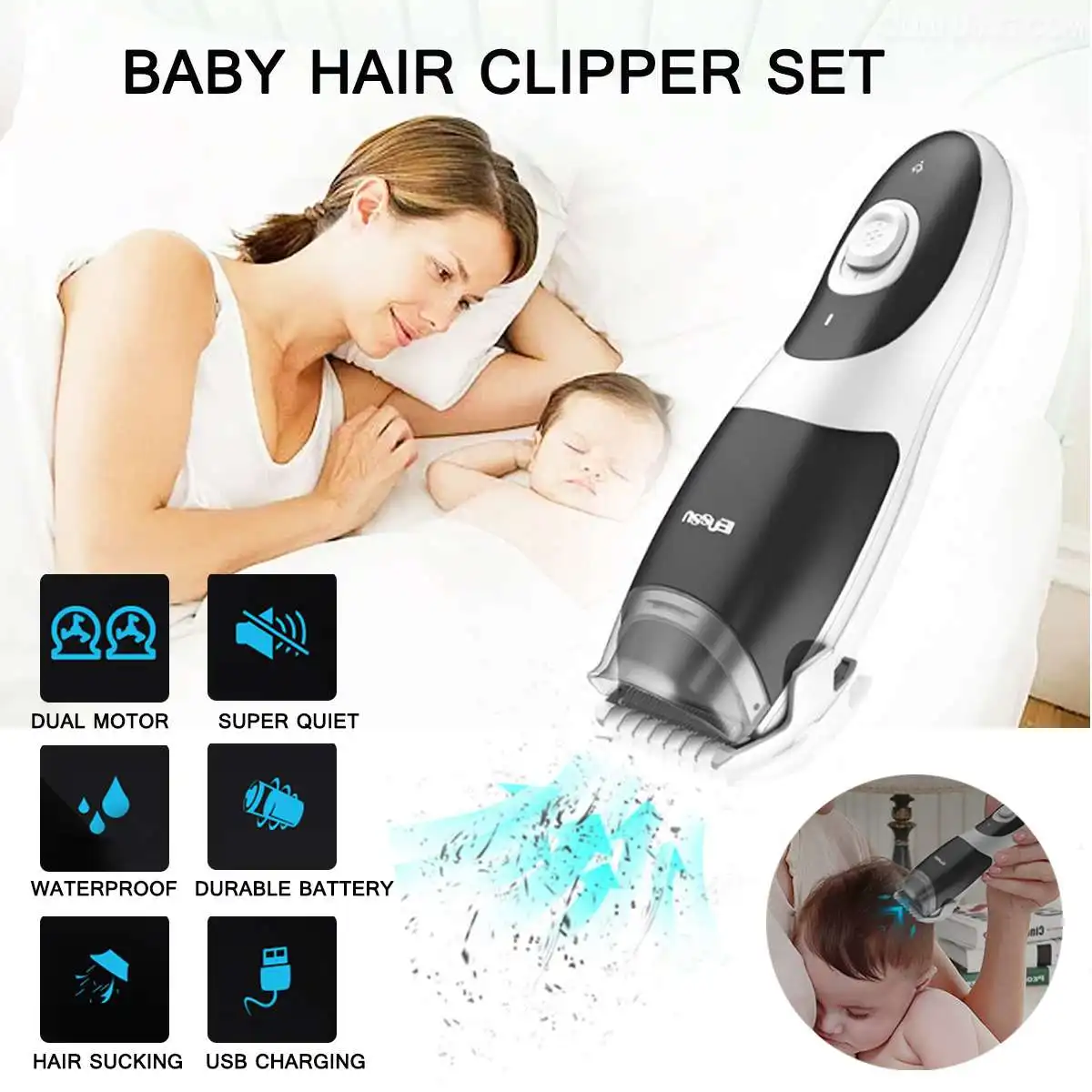 Children's Hair Clipper Ultra-quiet Rechargeable Electric Clipper Baby Trimmer For Hair Cutting Hair Clipper For Children
Children's Hair Clipper Ultra-quiet Rechargeable Electric Clipper Baby Trimmer For Hair Cutting Hair Clipper For Children
