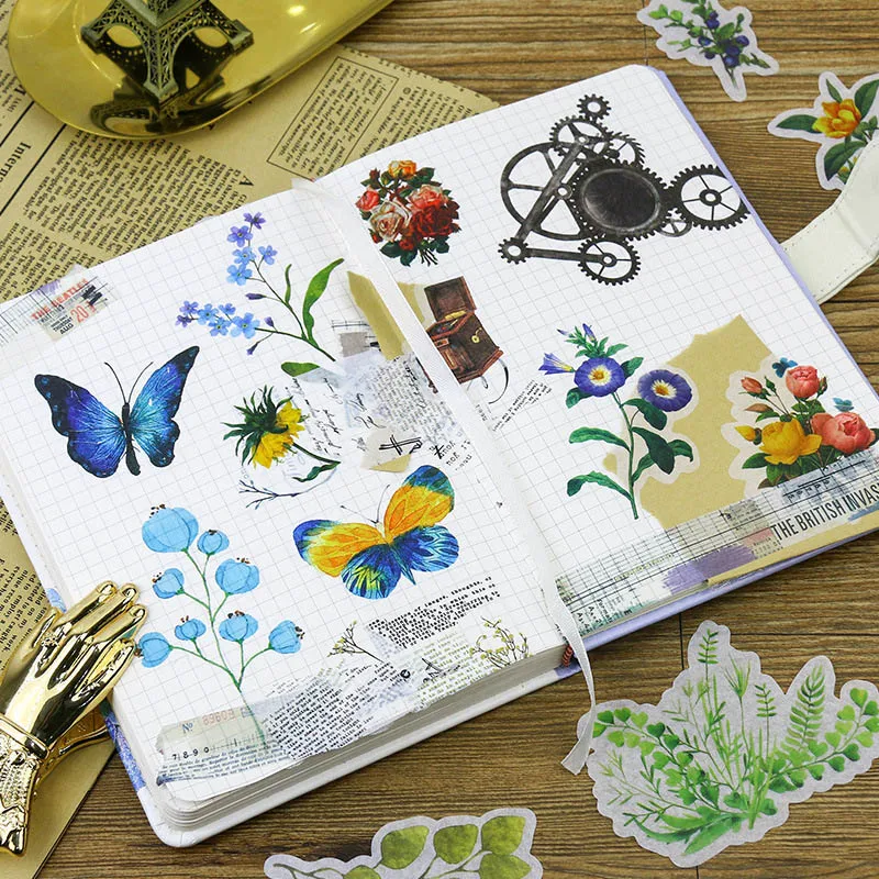 60pcs/bag Retro Clock Sticekrs Butterfly Flowers Green Plants Decor Washi Paper Stickers For Children Diy Scrapbooking Kids Toys
60pcs/bag Retro Clock Sticekrs Butterfly Flowers Green Plants Decor Washi Paper Stickers For Children Diy Scrapbooking Kids Toys