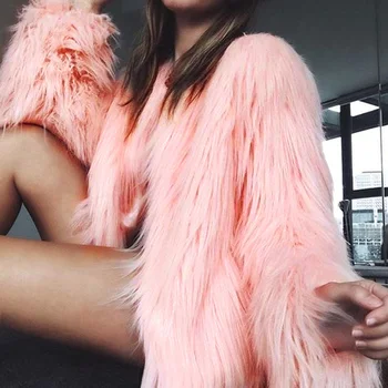 Fashion Furry Faux Fur Coat Women Fluffy Warm Long Sleeve Female Outerwear Autumn Winter Coat Jacket Hairy Collarless Overcoat
Fashion Furry Faux Fur Coat Women Fluffy Warm Long Sleeve Female Outerwear Autumn Winter Coat Jacket Hairy Collarless Overcoat