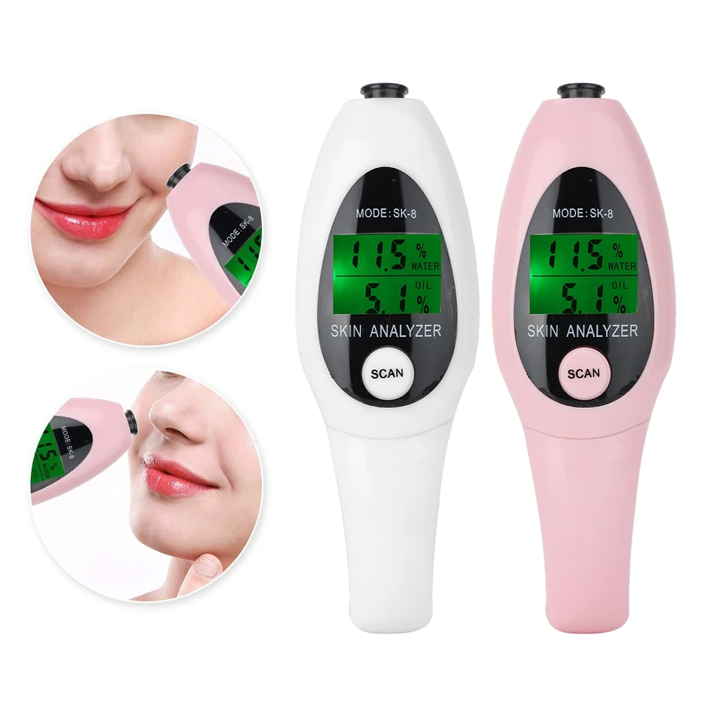 2 Colors Digital LCD Display Skin Sensor Tester Moisture Water Oil Analyzer Face Care Tools 1 | Красота и здоровье