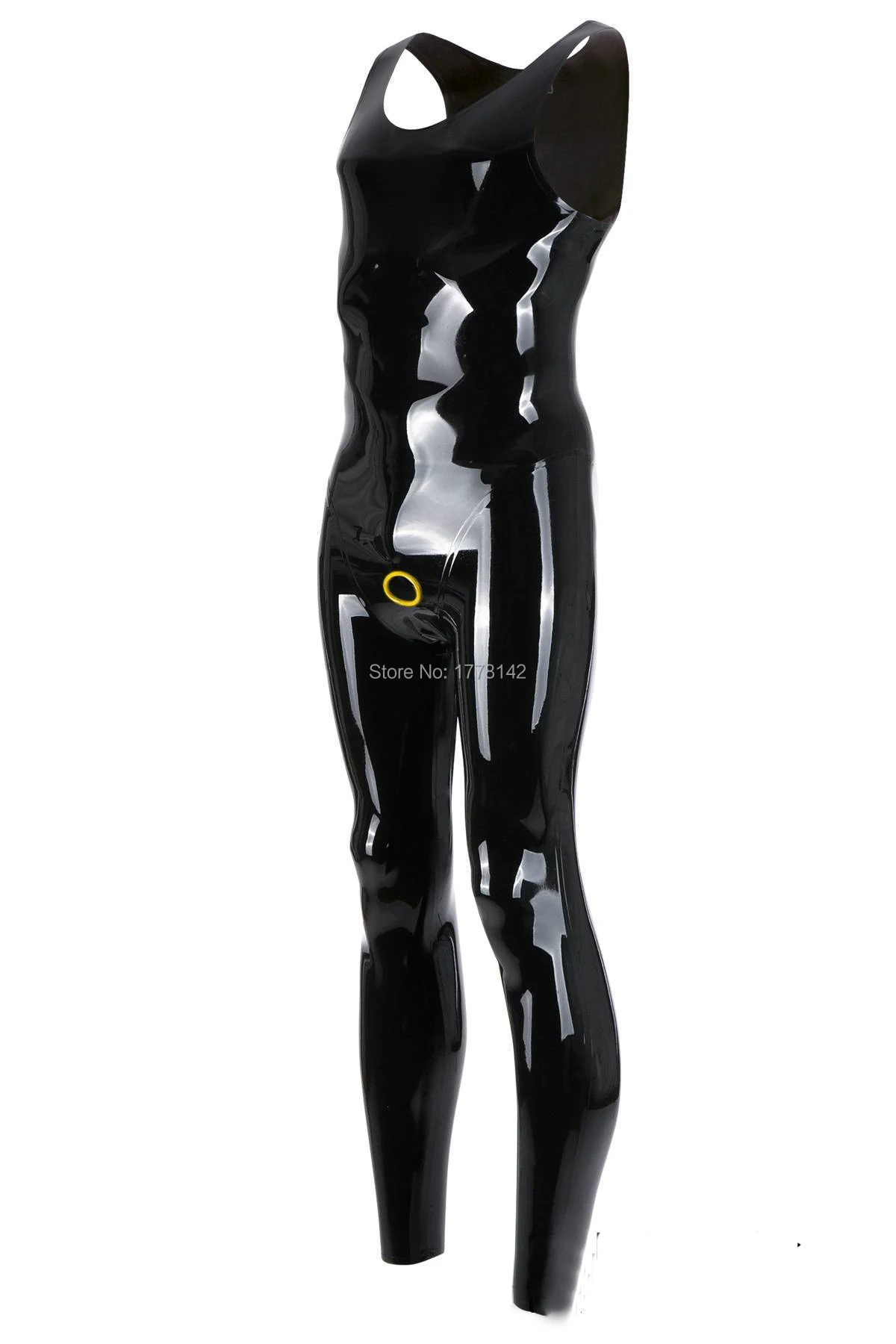 Latex Catsuit Men Sleeveless Neck Entry Latex Unitard Ring Crotch Hole Customized
Latex Catsuit Men Sleeveless Neck Entry Latex Unitard Ring Crotch Hole Customized